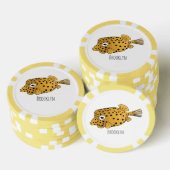 Illustration des Gelben Boxfischs-Cartoon Pokerchips (Stapel)