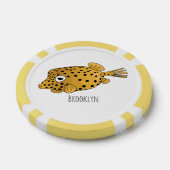 Illustration des Gelben Boxfischs-Cartoon Pokerchips (Einzeln)