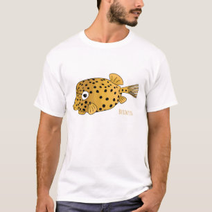 Illustration des Gelben Boxfischs-Cartoon T-Shirt