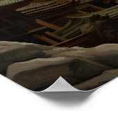 Illustration des Gelben und Weißen Östlichen Drach Poster (Ecke)