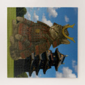 Illustration des gepanzerten Katzenkriegers Puzzle (Horizontal)