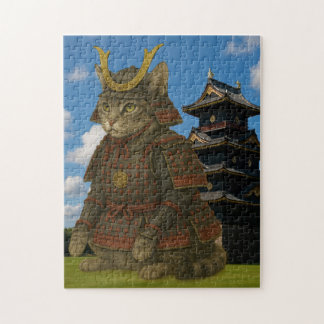 Illustration des gepanzerten Katzenkriegers Puzzle