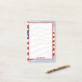 Illustration des gepunkteten Gitters, Patriotische Post-it Klebezettel (Auf Schreibtisch)