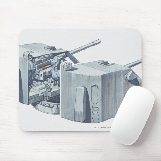 Illustration des Gewehrdrehkopfes auf einem Mousepad (Mit Mouse)