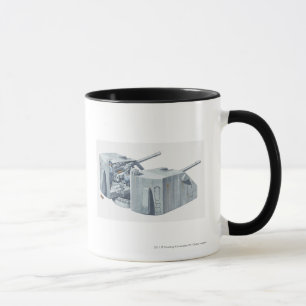 Illustration des Gewehrdrehkopfes auf einem Tasse