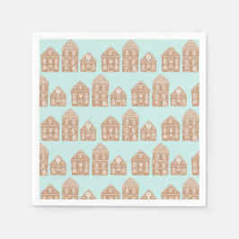Illustration des Gingerbread House Village Serviette