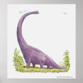 Illustration des Giraffatitan-Dinosauriers Poster (Vorne)