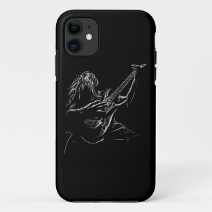 Illustration des Gitarrenspielers aus Schwarz und Case-Mate iPhone Hülle