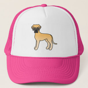 Illustration des Great Dane Dog Cartoon Truckerkappe