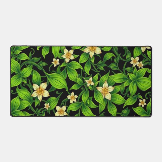 Illustration des grünen Blumenmusters Schreibtischunterlage (Vorderseite)