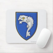Illustration des heraldischen Fischsymbols auf Mousepad (Mit Mouse)