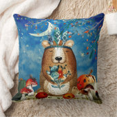 Illustration des Herbst-Wald-Friends-Bärenwaldes Kissen (Decke)