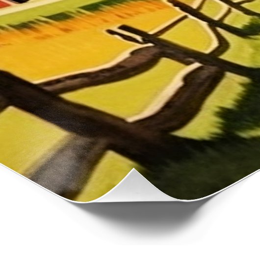 Illustration des Herbsthauses Poster (Ecke)