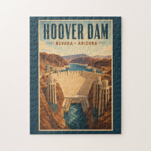 Illustration des Hoover-Staudamm-Kraftwerks Reise  Puzzle