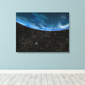 Illustration des Horizonts der Erde Leinwanddruck (Insitu (Holzboden))