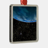 Illustration des Horizonts der Erde Silbernes Ornament (Rechts)