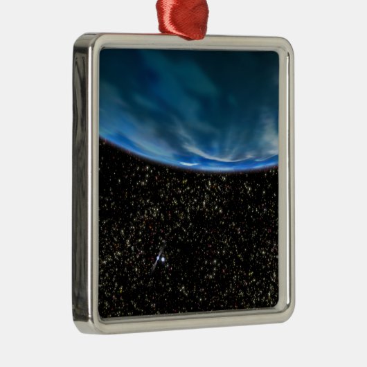 Illustration des Horizonts der Erde Silbernes Ornament (Rechts)