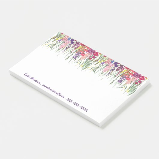 Illustration des hübschen Englischen Blumengartens Post-it Klebezettel (angewinkelt)