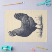 Illustration des Hühnerinks auf Tan-Dekoupage Seidenpapier (Basteln)