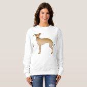 Illustration des italienischen Greyhound-Cartoon Sweatshirt (Vorne ganz)