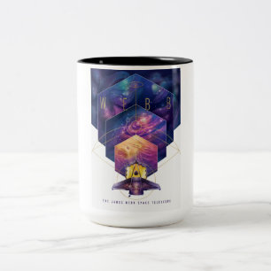 Illustration des James-Webb-Weltraumteleskops Zweifarbige Tasse