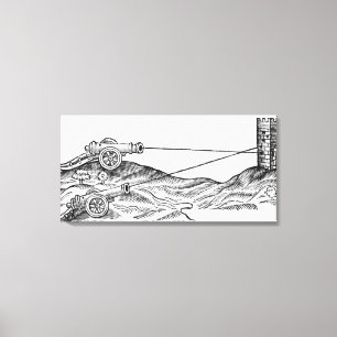Illustration des Kanonen-Feuers Leinwanddruck