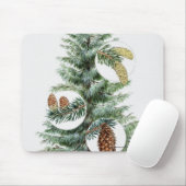 Illustration des Koniferenbaums mit Kegeln Mousepad (Mit Mouse)