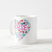 Illustration des Krankenpflegens Kaffeetasse (Vorderseite Links)