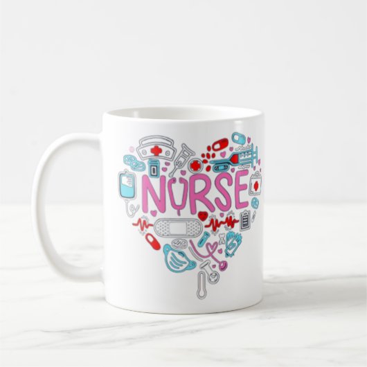 Illustration des Krankenpflegens Kaffeetasse (Links)