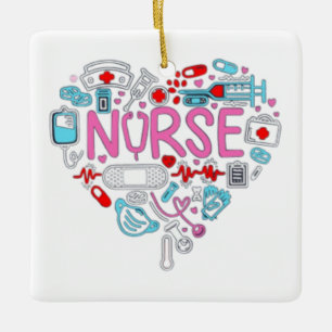 Illustration des Krankenpflegens Keramikornament