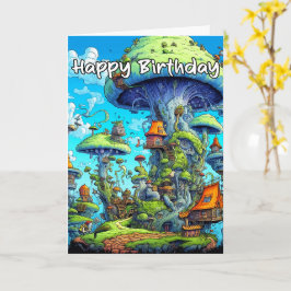 Illustration des kreativen Abstrakten Mushroom Vil Karte