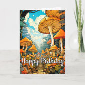 Illustration des kreativen Abstrakten Pilzwaldes Karte (Vorderseite)