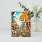 Illustration des kreativen Abstrakten Pilzwaldes Postkarte (Stehend Vorderseite)