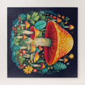 Illustration des kreativen Abstrakten Pilzwaldes Puzzle (Horizontal)