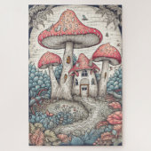 Illustration des kreativen Psychedelic Mushroom Ho Puzzle (Vertikal)