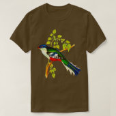 Illustration des kubanischen Trogons oder Tocororo T-Shirt (Design vorne)