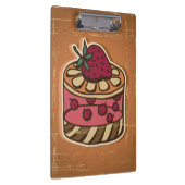 Illustration des Kuchens in der Retro Art Klemmbrett (Rechts)
