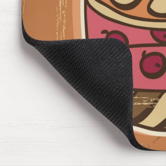Illustration des Kuchens in der Retro Art Mousepad (Ecke)