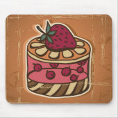 Illustration des Kuchens in der Retro Art Mousepad (Vorne)