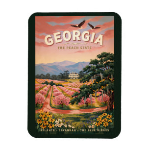 Illustration des Landes Georgien, Reise-, Kunst- V Magnet