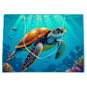 Illustration des lebendigen Meeres von Meeresschil Große Geschenktüte (Vorderseite)