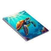 Illustration des lebendigen Meeres von Meeresschil Notizblock (Rechte Seite)