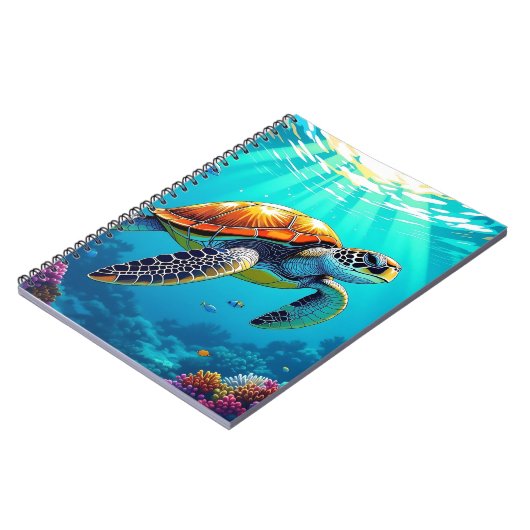 Illustration des lebendigen Meeres von Meeresschil Notizblock (Linke Seite)