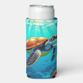 Illustration des lebendigen Meeres von Meeresschil Selters Dosenkühler (Seltzer Vorderseite)