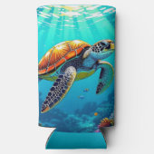 Illustration des lebendigen Meeres von Meeresschil Selters Dosenkühler (Rückseite)