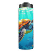 Illustration des lebendigen Meeres von Meeresschil Thermosbecher (Vorderseite)