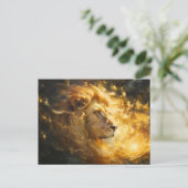 Illustration des Leo-Zodiaks Postkarte (Stehend Vorderseite)