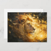 Illustration des Leo-Zodiaks Postkarte (Vorne/Hinten)