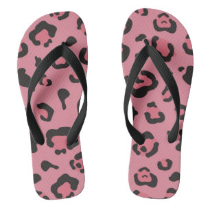 Illustration des Leopard-Rosa-Tieres Badesandalen