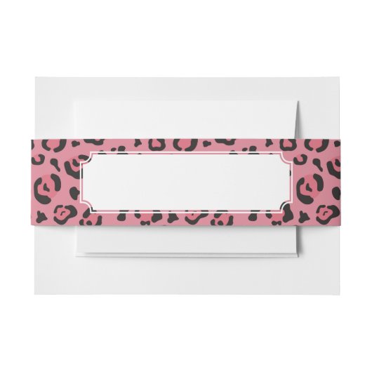 Illustration des Leopard-Rosa-Tieres Einladungsbanderole (Vorderseite Beispiel)